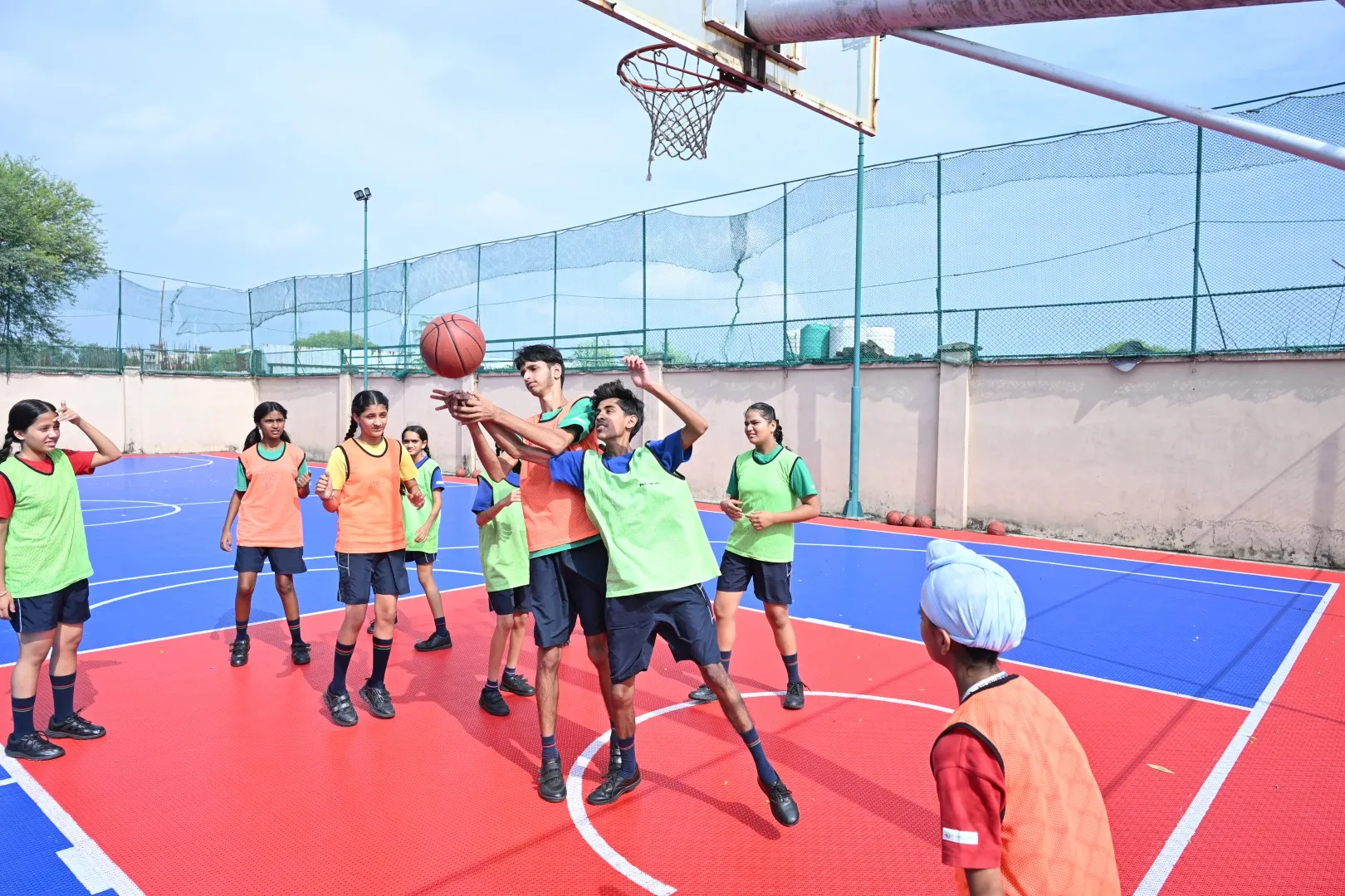 Students participating in sports at ATS Valley School