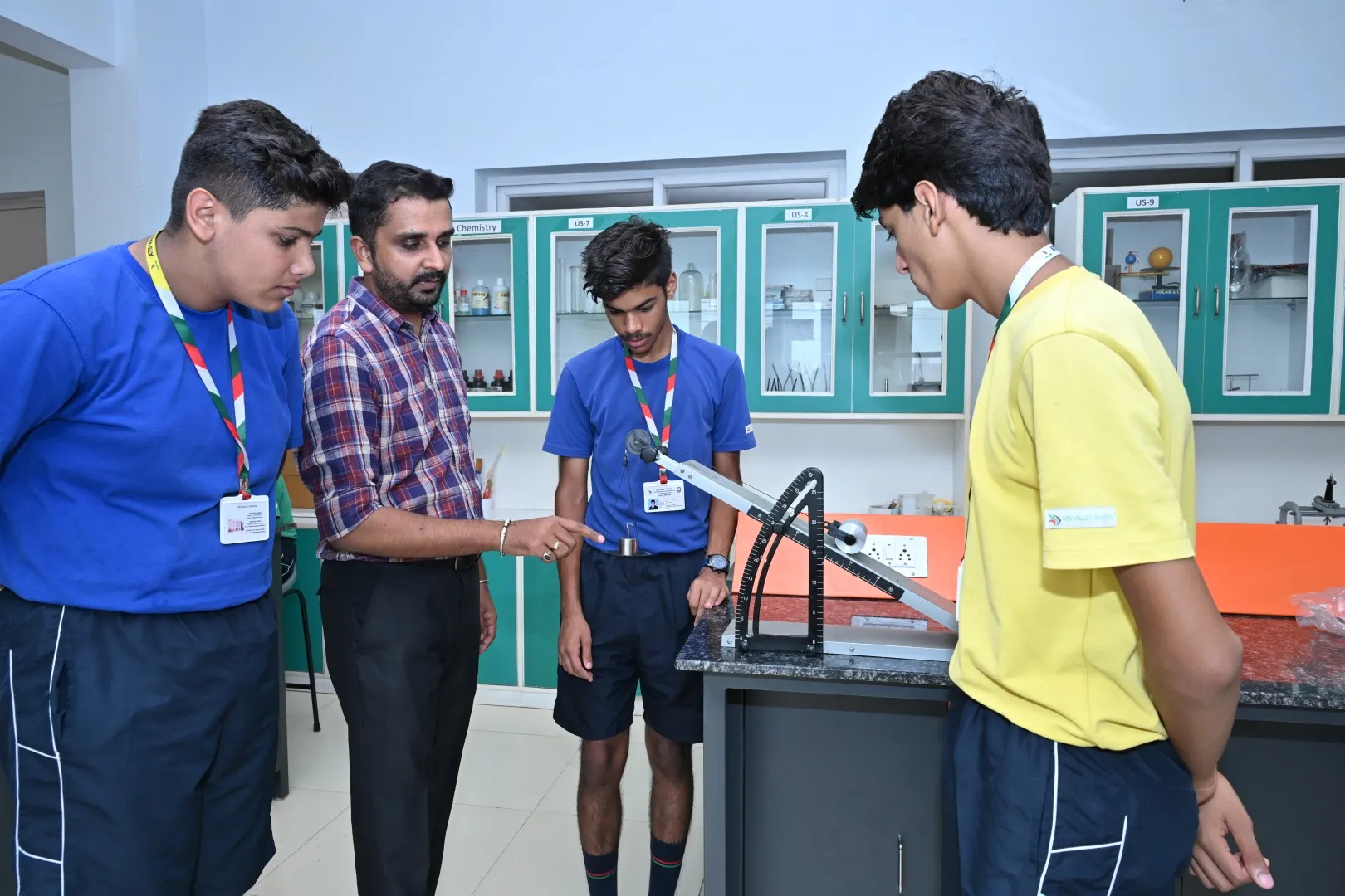 Students engaged in an interactive learning activity