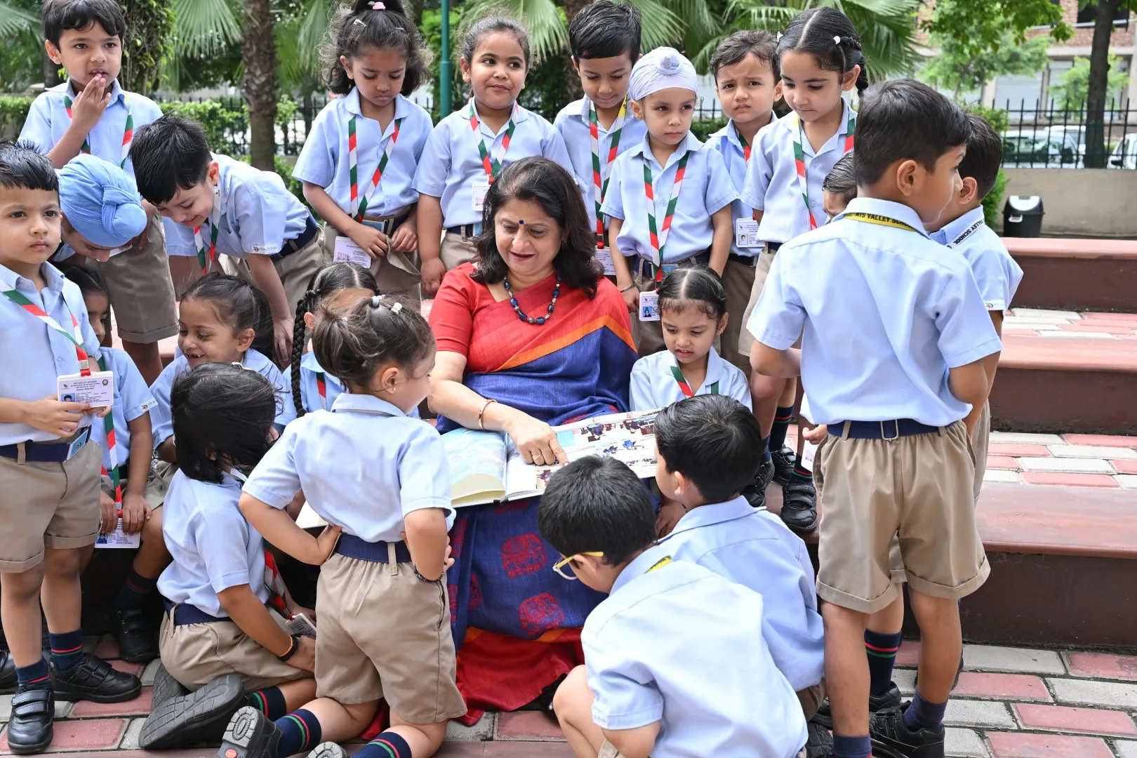 Young learner supported during an activity