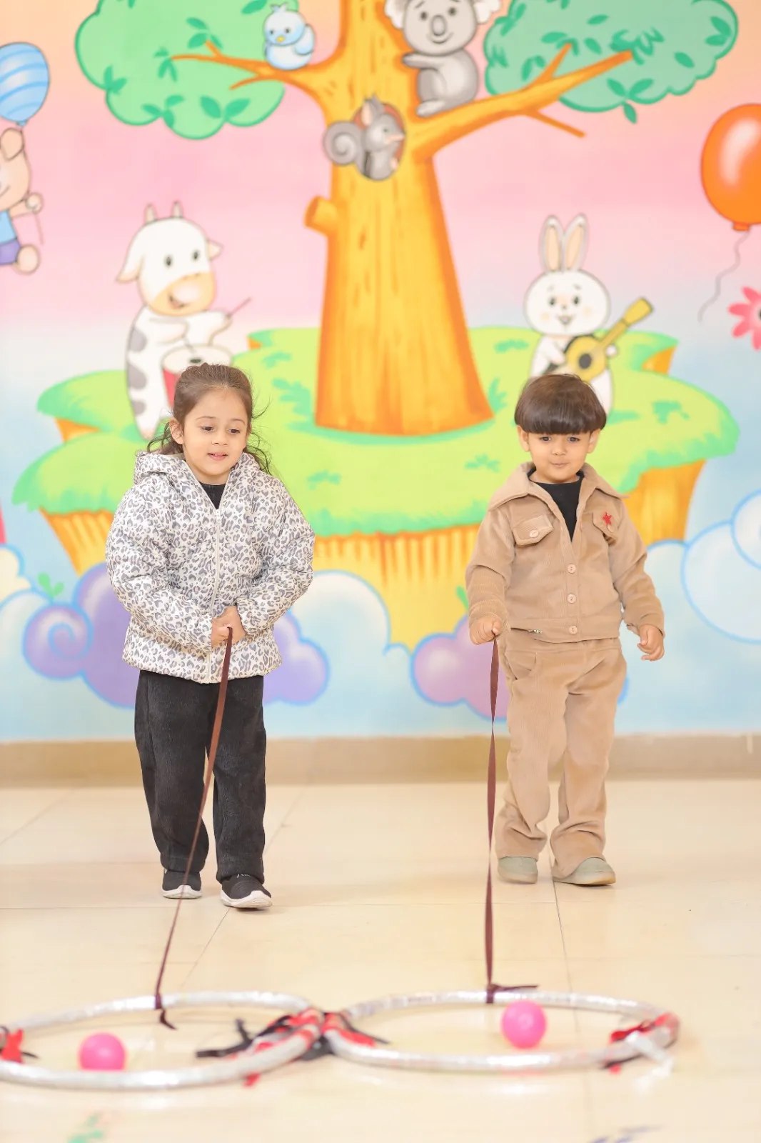 Children engaged in a practical discovery activity