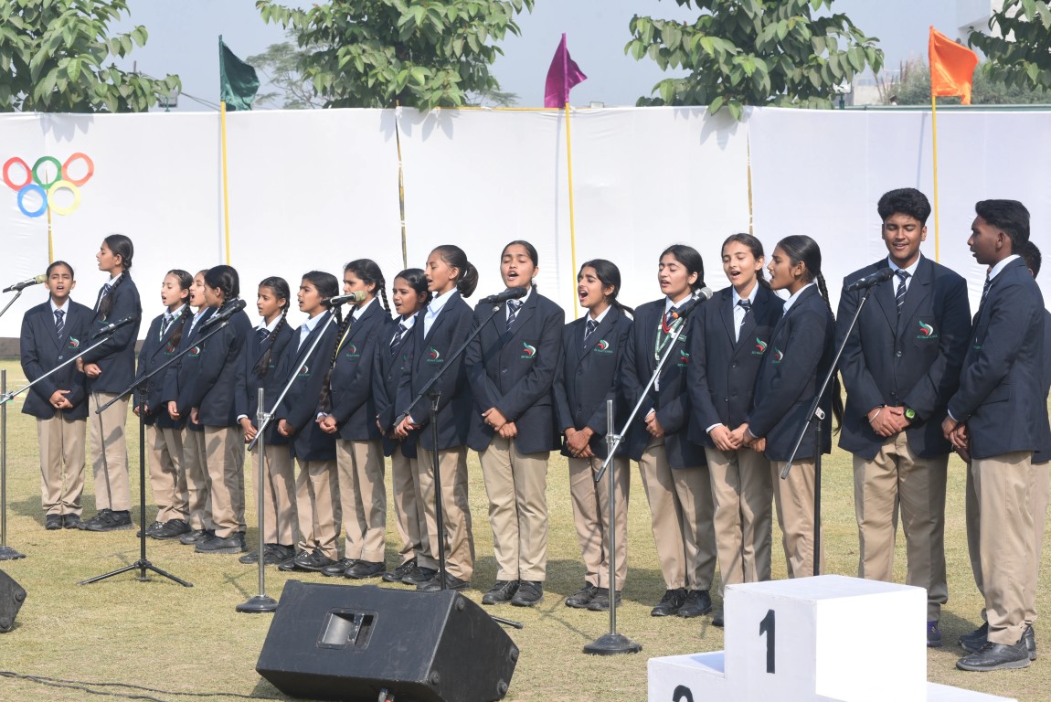 Students participating in music activities at ATS Valley School